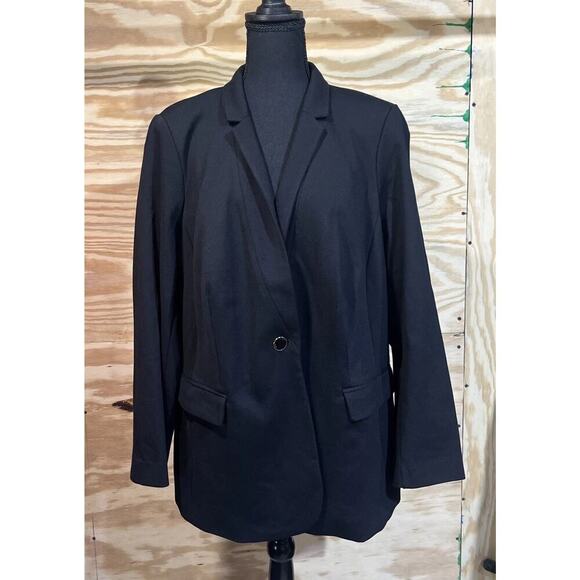 Lane Bryant The Bryant Blazer Black Size 18 Preppy Academia Old Money - Picture 1 of 15